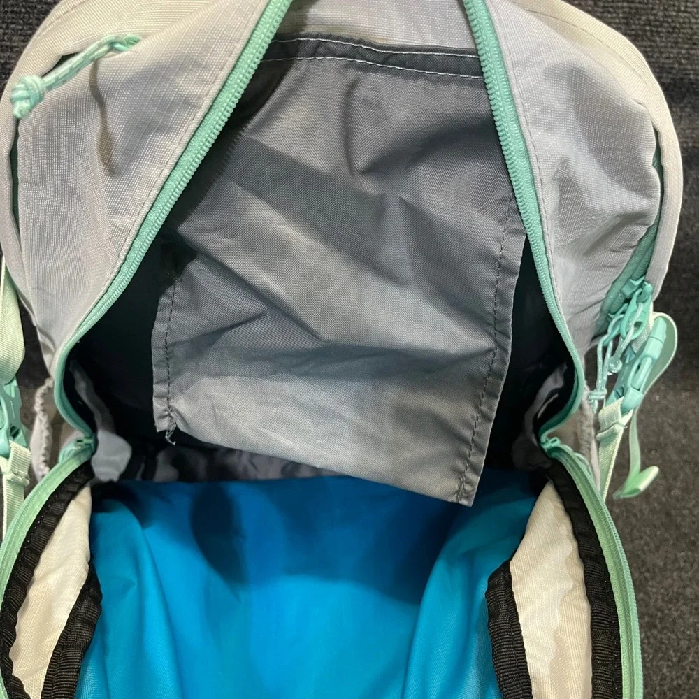 L.L. Bean 510387 Comfort Carry Laptop Pack 42L Gray Mint Backpack School Bag